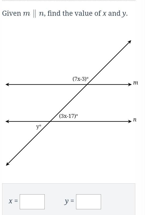 Find the value of X and Y​-example-1