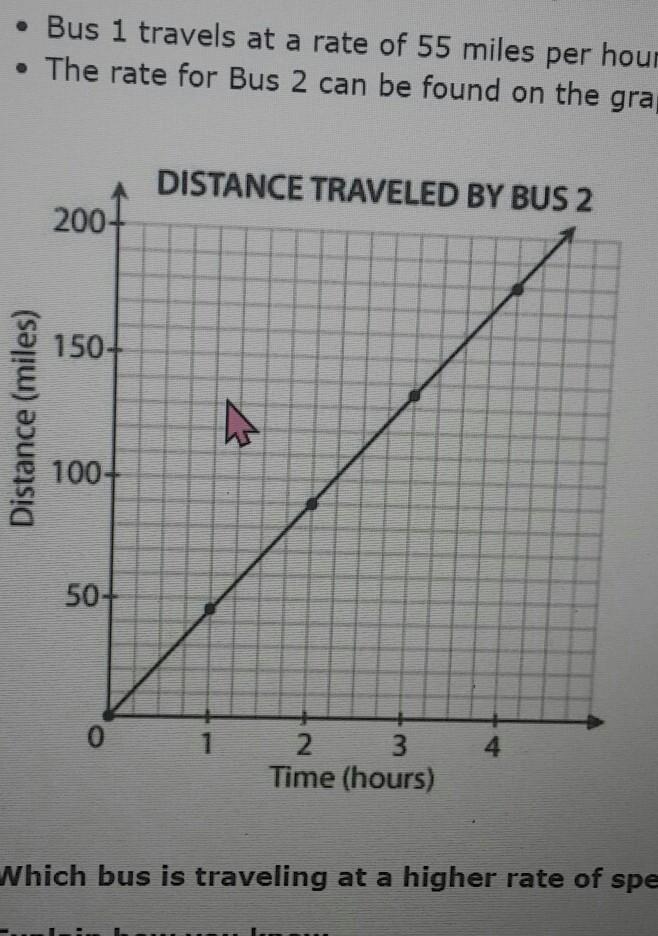 Two buses are traveling the same route toward a hotel. Bus 1 travels at a rate of-example-1