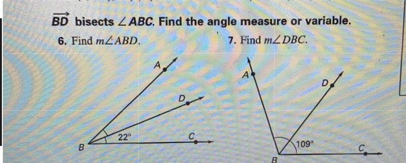 7. Find mDBC. 6. Find mŁABD.-example-1