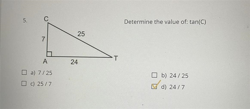 5) pls help I have the answers but I need to show the work Determine the value of-example-1