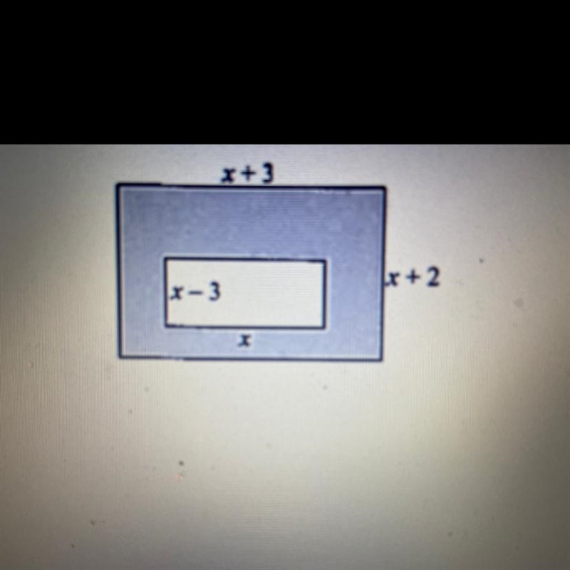 Find a simplified expression for the area of the shaded region below￼-example-1