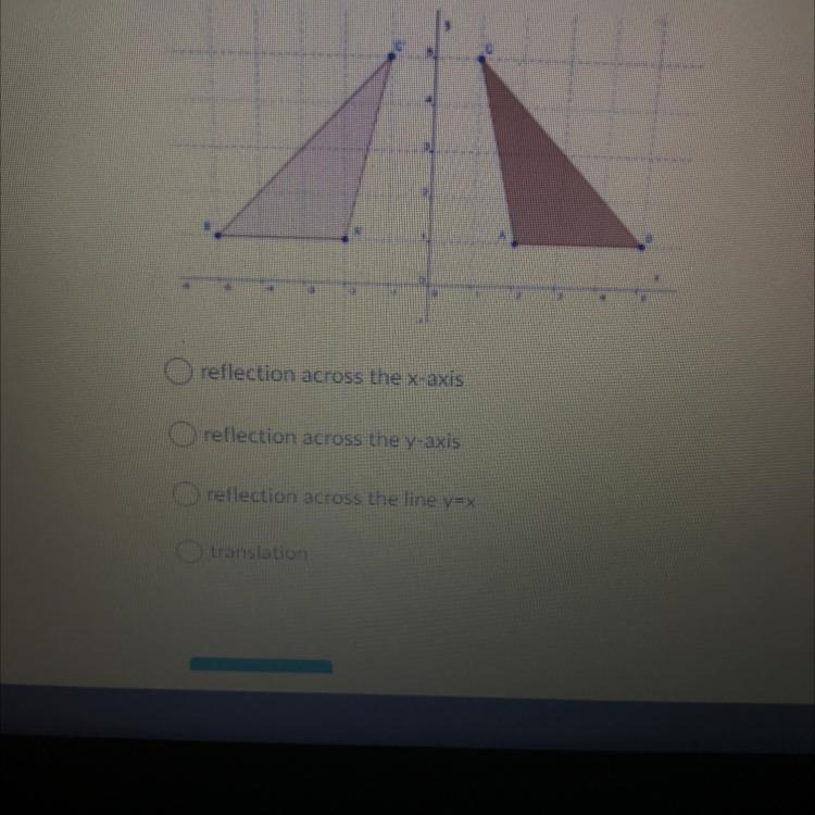 Which of these describes the transformation of triangle ABC shown below?-example-1