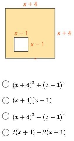 Write an expression that can be used to find the area of the shaded region.-example-1