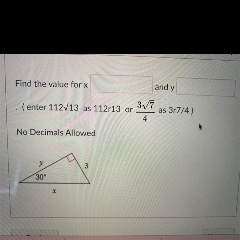 Find the value for x and y (no decimals-example-1