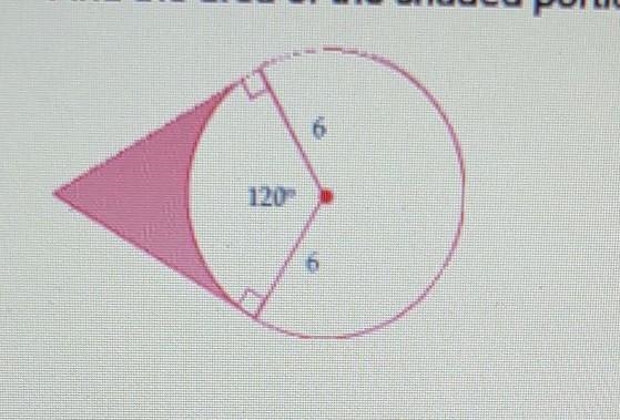 Find the area of the shaded portion. ​-example-1