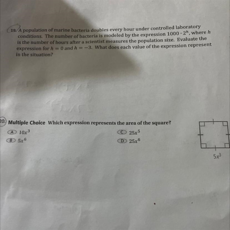 Can someone help with both questions 19 & 20-example-1