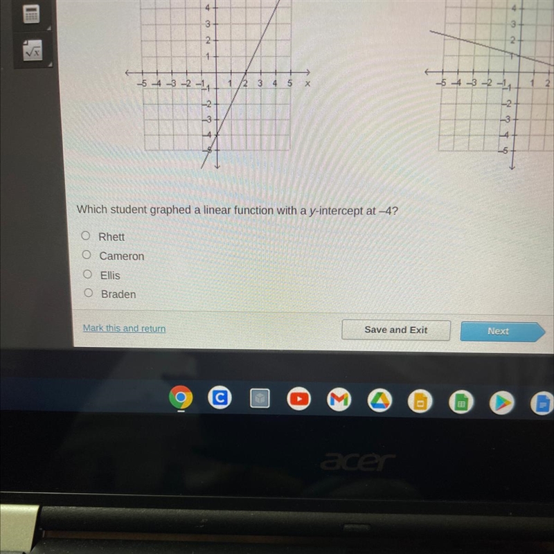 Four students grafted one linear function each-example-1