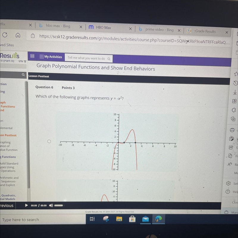 Which of the graphs represent y=-x^2-example-1