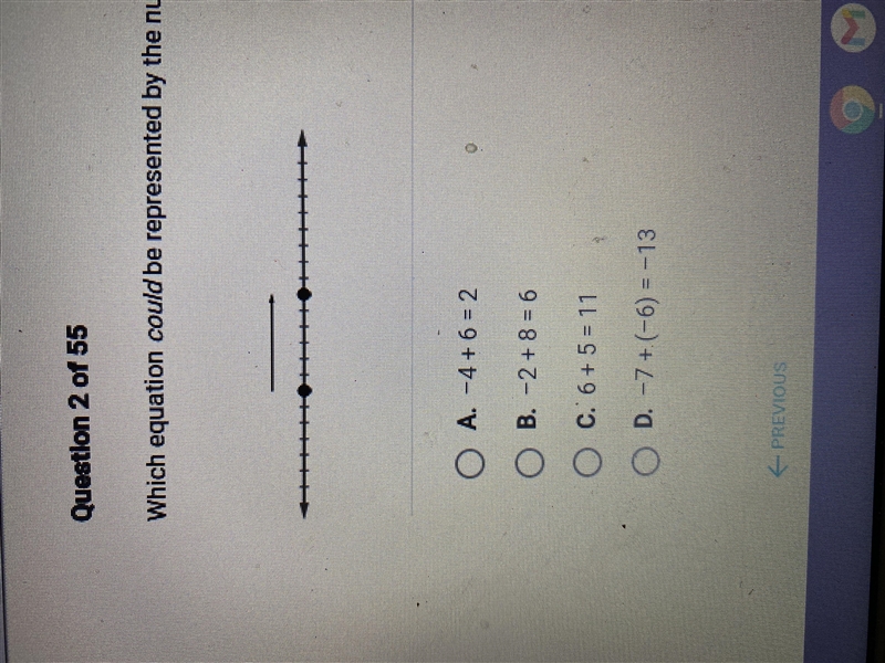 Which equation could be represented by the number line-example-1