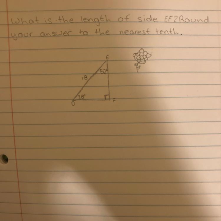 What is the length of side Ef? Round your answer to the nearest tenth.-example-1