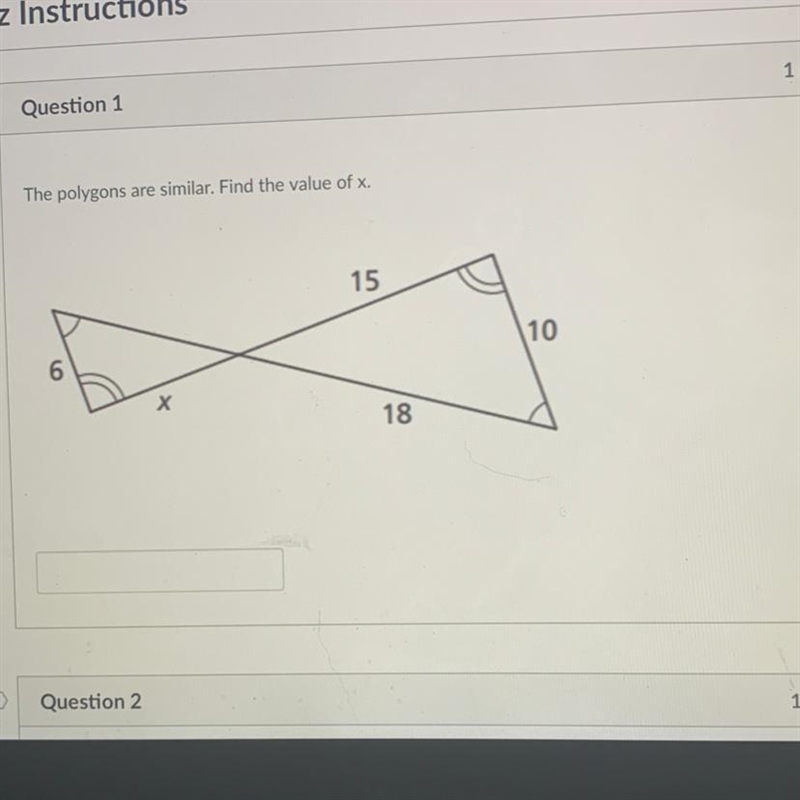 The polygons are similar. find the value of X-example-1