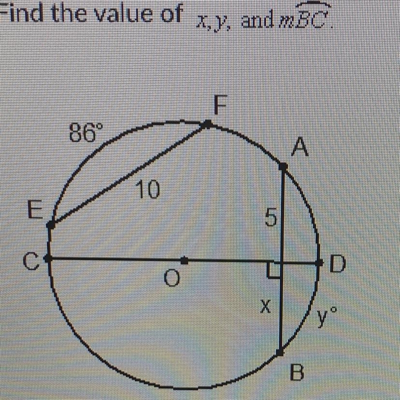 Find the value of x,y, and mBC-example-1