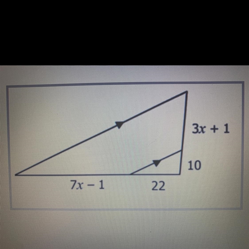 In the similar triangles below, solve for the value of X.￼-example-1