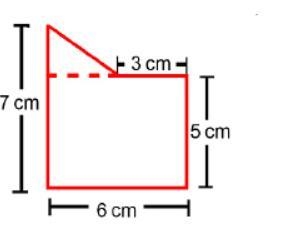 Maggie found the area of the irregular figure by dividing it into a triangle and a-example-1