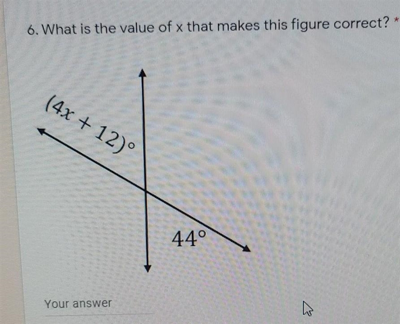 What is the value of x that makes this figure correct? *​-example-1