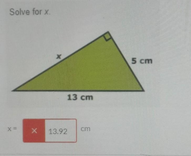 Solve for x, I tried but I got a wrong .​-example-1