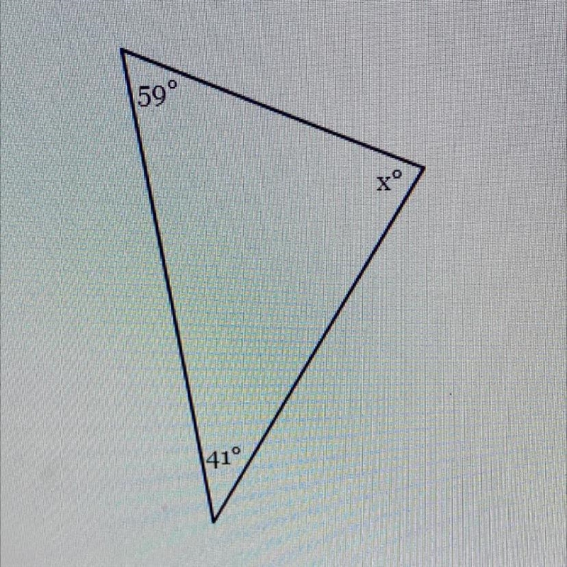 The measures of the angles of a triangle are shown in the figure below. Solve for-example-1