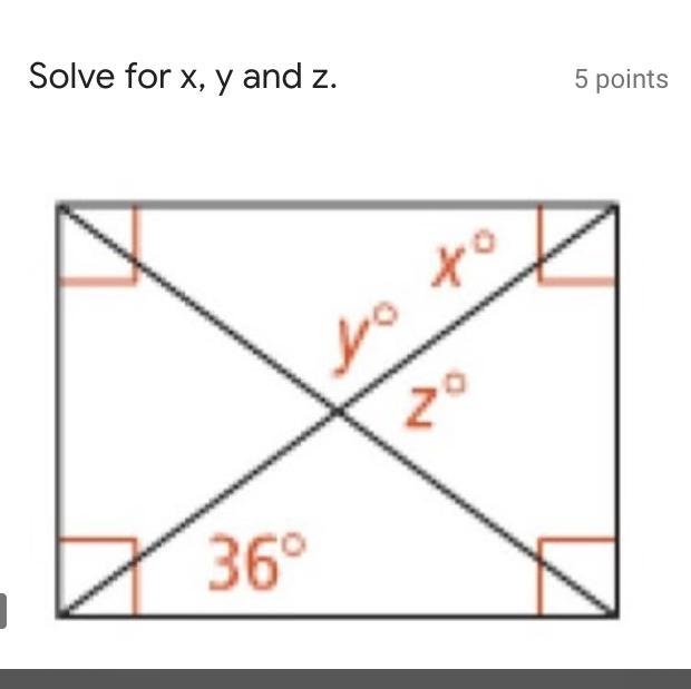 Help plz 20 points Solve for x, y, and z.-example-1