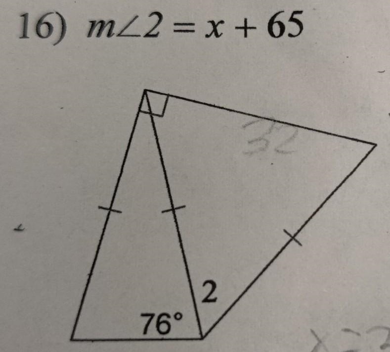 Help please I don't understand how to do this Geometry: Find The Value Of X ​-example-1