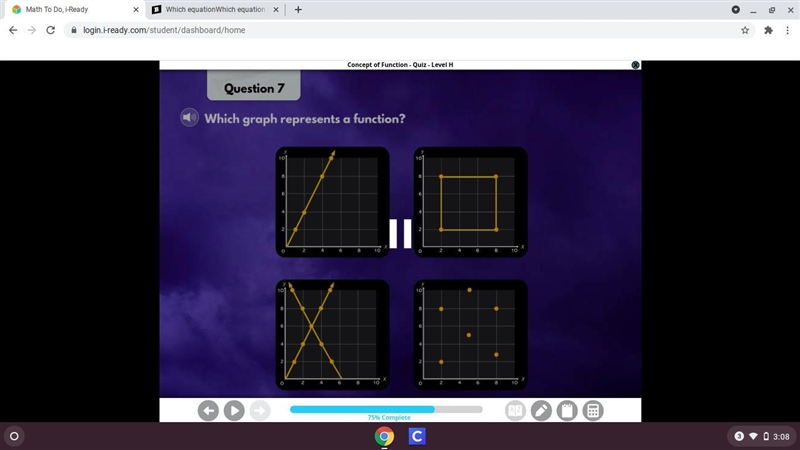 Which graph represents a function-example-1