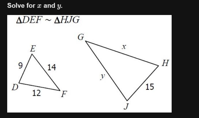 Really confused with this one it is related with similar triangles please help-example-1