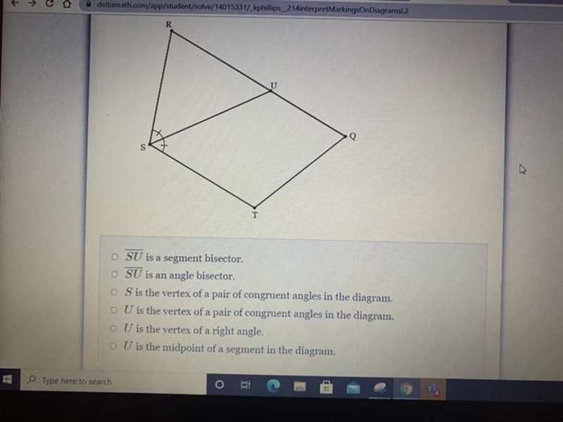 One attempt left!! Which of the following statements must be true based on the diagram-example-1