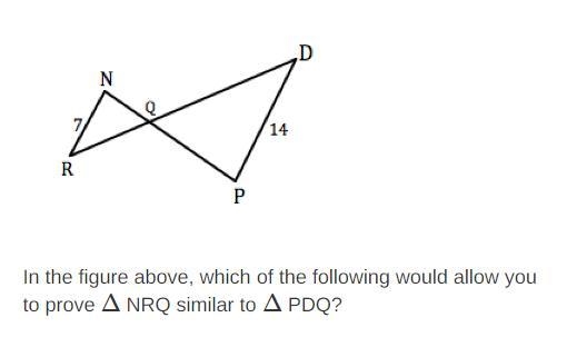 Help me solve this please A: ∠D≅∠N B: NQ=5,PQ=12 C: ∠P≅∠N D: No more information is-example-1