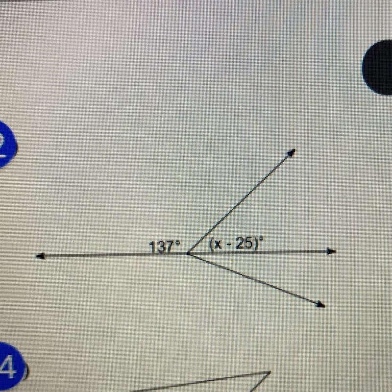 137° X-25 Find the value of X-example-1