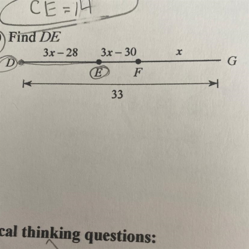 17) Find DE 3r - 28 3r - 30 x D G 33 help asapp !!!-example-1