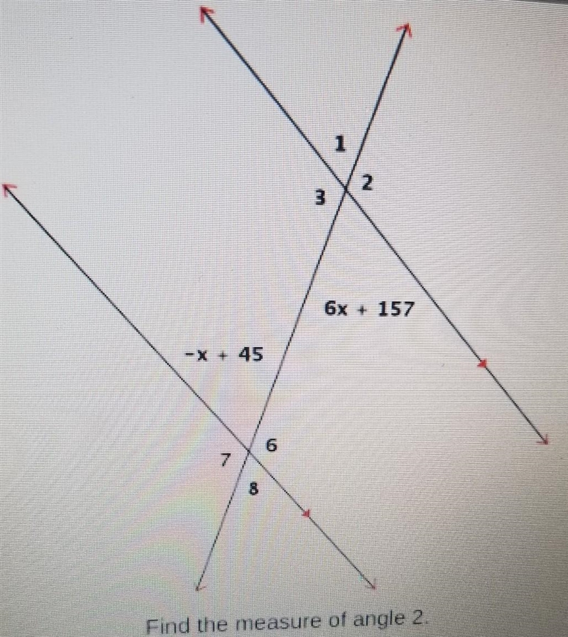 Find the measure of angle 2​-example-1