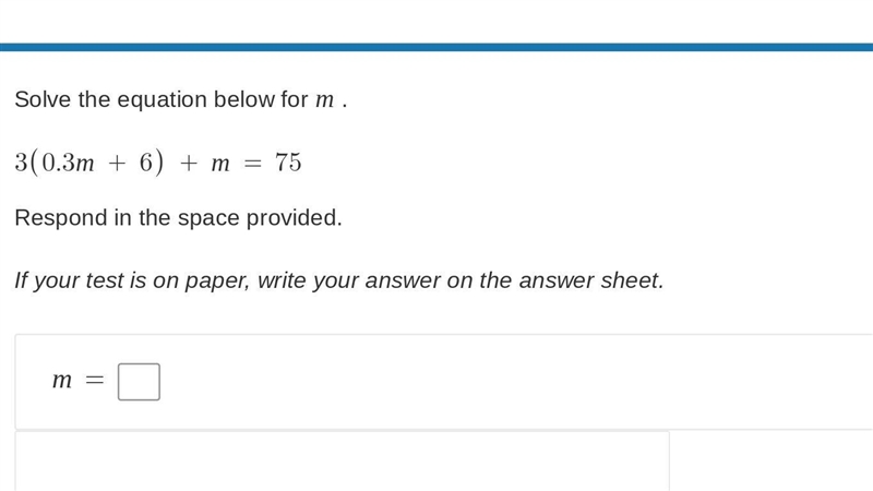 Solve the equation below for m. 3-example-1