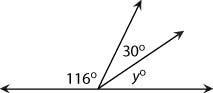 Which equation can be solved to find the value of y in this diagram?-example-1