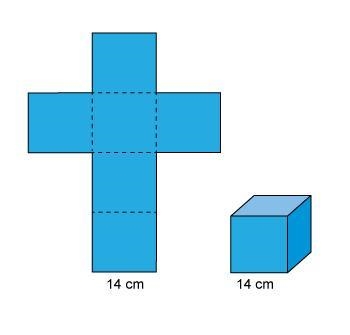 WRONG ANSWER = REPORT!!!! This is a picture of a cube and the net for the cube. What-example-1