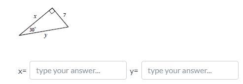 Find the value for the given variables. Give the variables in simplest radical form-example-1