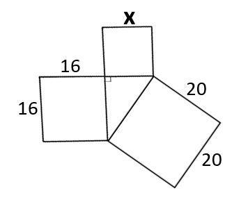 What is the side length of x? 12 units 16 units 20 units 25.6 units-example-1