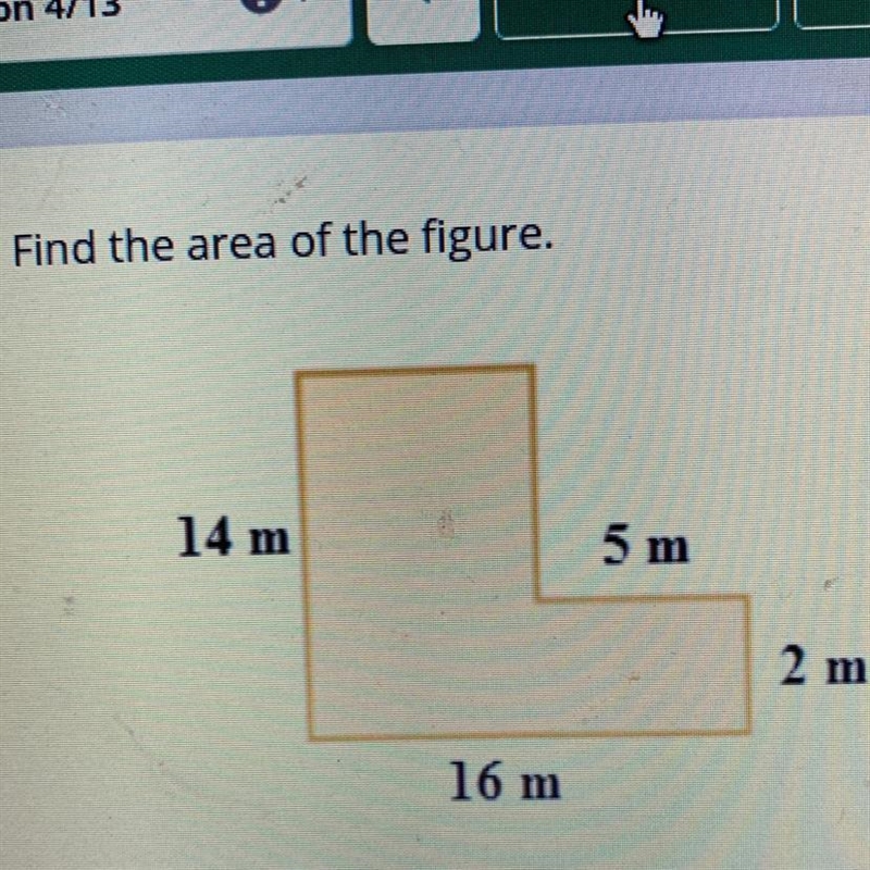 Find the area of the figure .-example-1