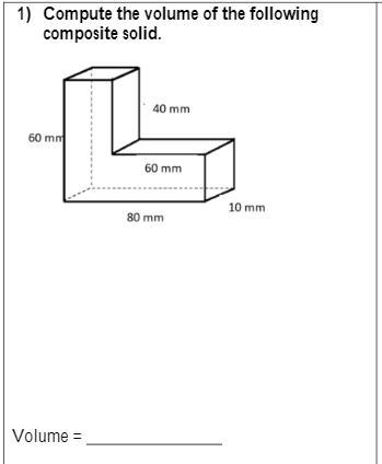 Compute the volume of the following composite solid-example-1