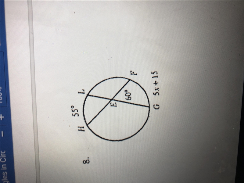 Angles in circle solve for each variable-example-1