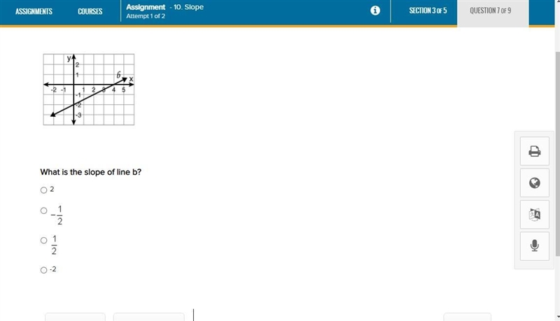 What is the slope of line b? 2-example-1