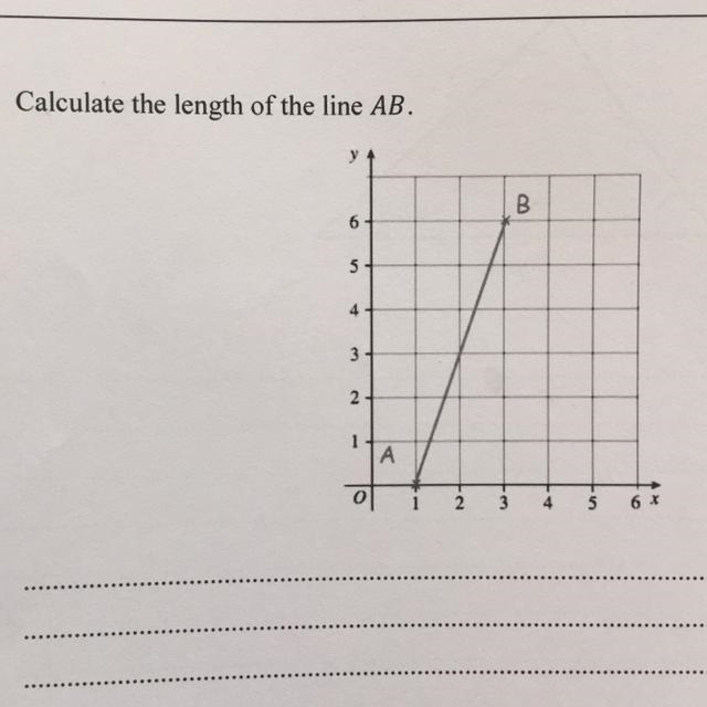 Calculate the length of line AB-example-1