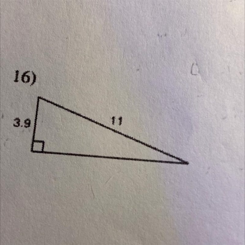 (Pythagorean theorem) find the missing side length. Round to the nearest hundredth-example-1