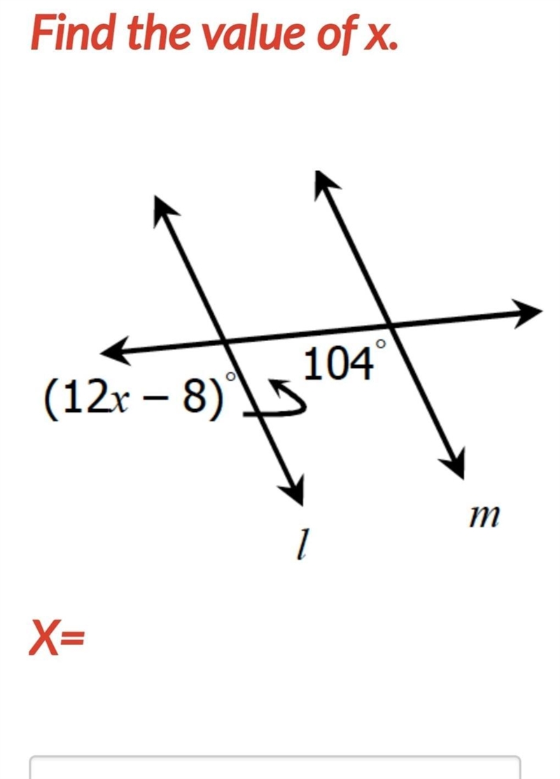 Find the value for x ​-example-1