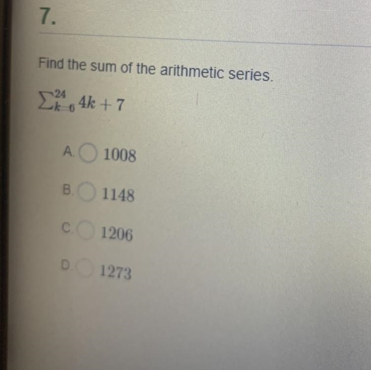 Find the sum of the arithmetic series-example-1