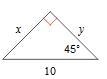 Please help. Find the two missing sides and write your answer as in simplified radical-example-1