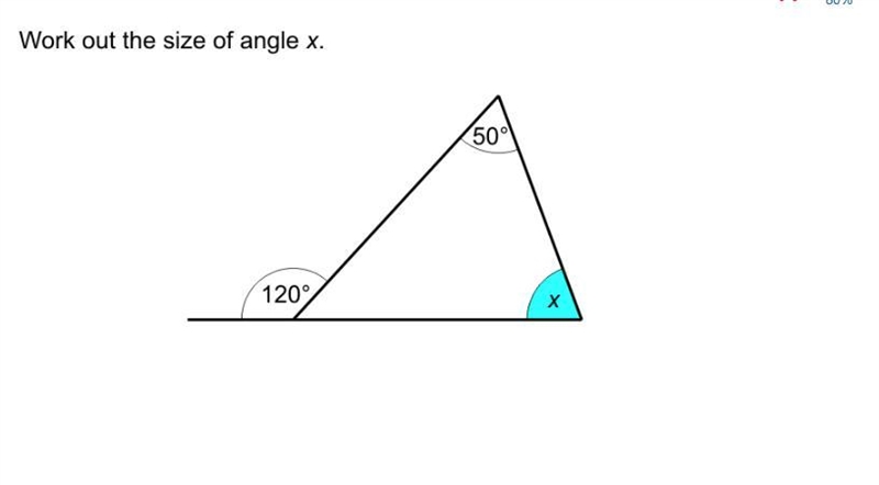 Work out the size of angle X-example-1