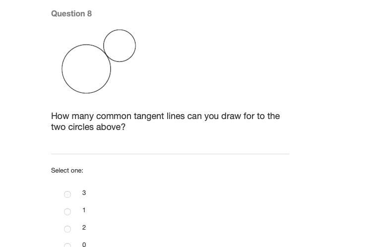 Pls help asap 10 points How many common tangent lines can you draw for to the two-example-1