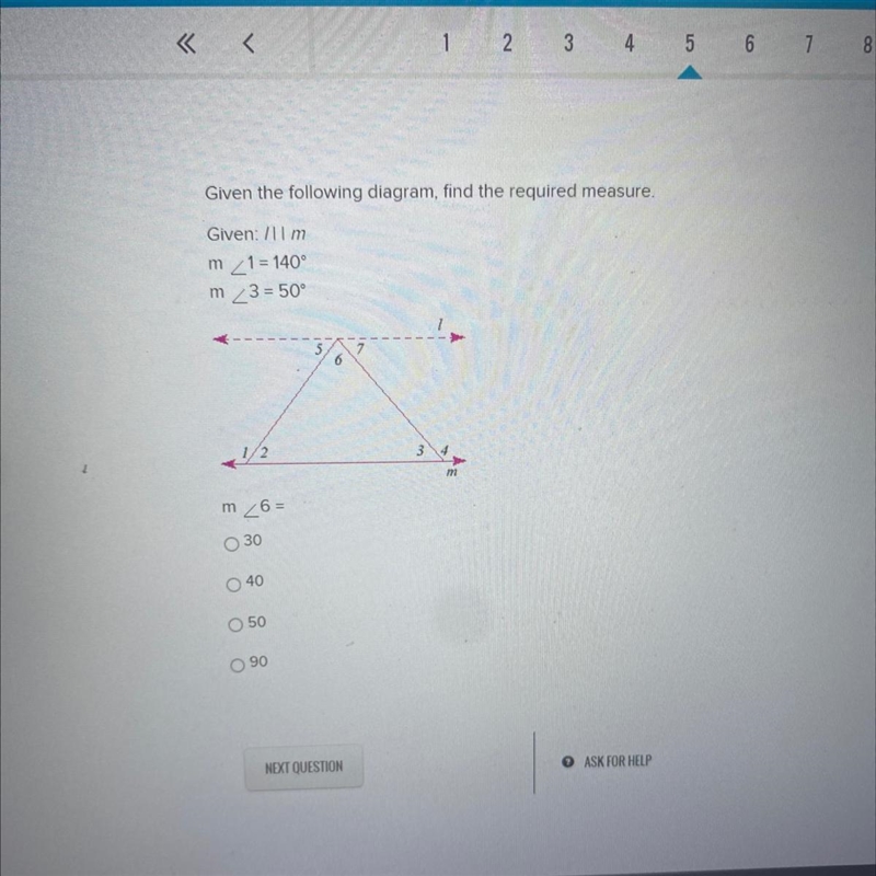 Given the following diagram, find the required measure.-example-1