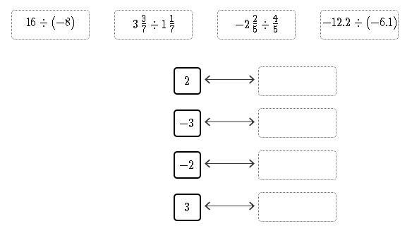 PLS HELP! Match each division expression to its quotient.-example-1