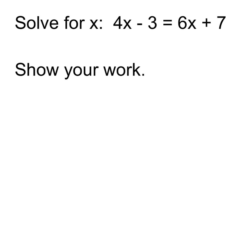 Solve for x show your work-example-1