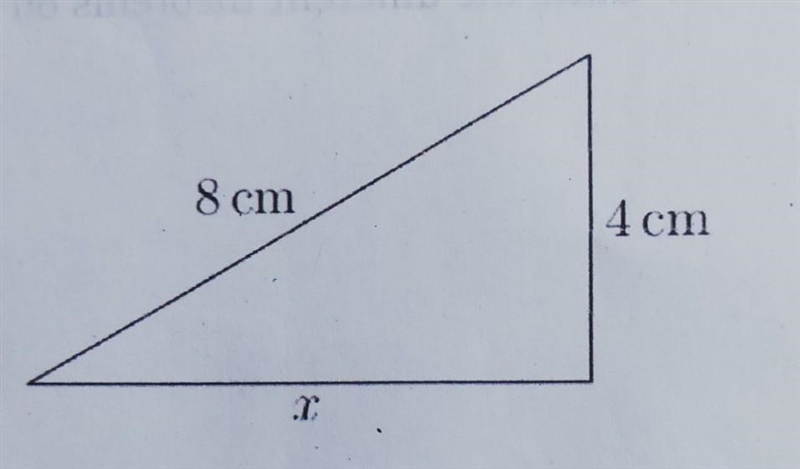 Use the pythagorean theorem to find the value of x.​-example-1